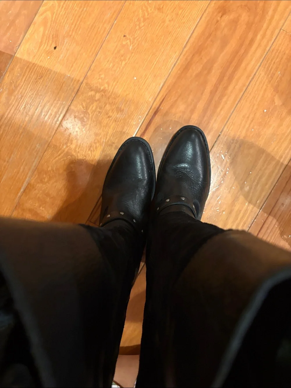 Born Black Over-the-Knee Riding Boots with Side Zip